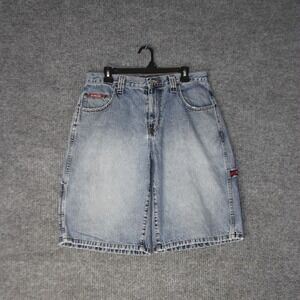 US Polo Assn Carpenter Shorts Mens 33 Blue Denim Light Wash Baggy Utility Skater